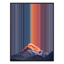 34×60" Metallic Float Frame Canvas - Black Frame variant