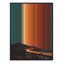 34×60" Metallic Float Frame Canvas - Black Frame variant