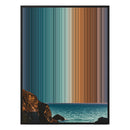 34×60" Metallic Float Frame Canvas - Black Frame variant