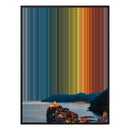 34×60" Metallic Float Frame Canvas - Black Frame variant