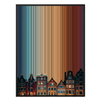 34×60" Metallic Float Frame Canvas - Black Frame variant