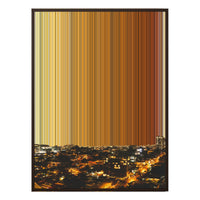 34×60" Metallic Float Frame Canvas - Brown Frame variant
