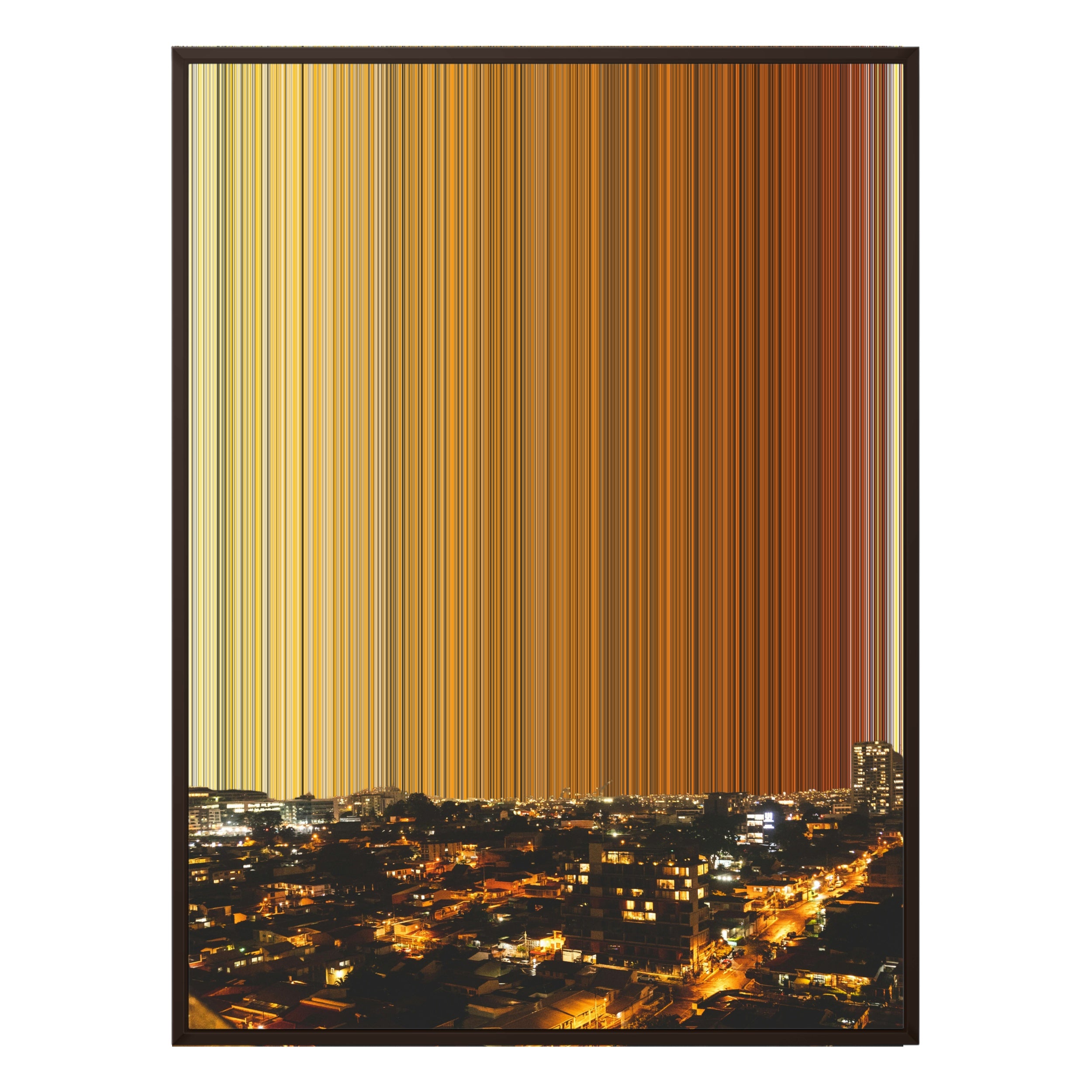 34×60" Metallic Float Frame Canvas - Brown Frame variant