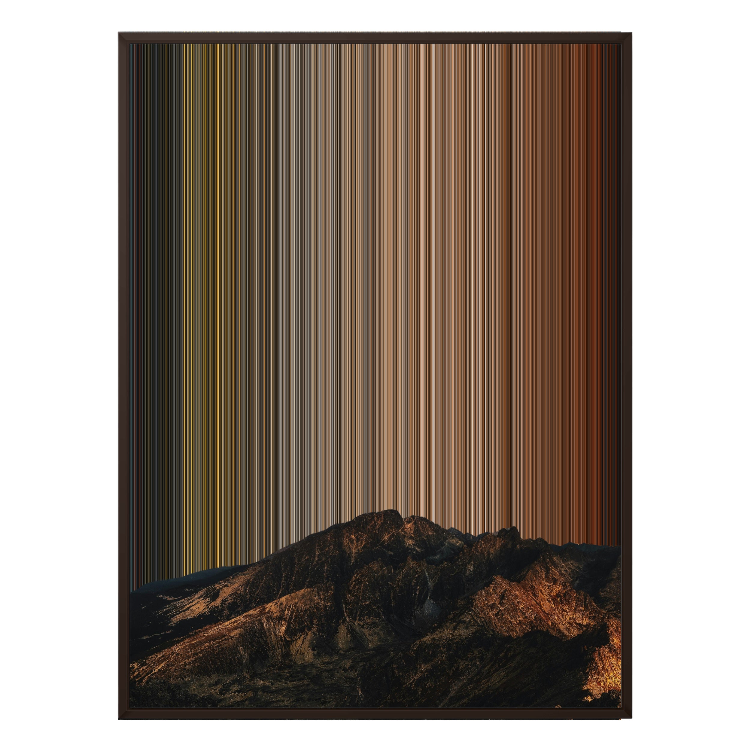 34×60" Metallic Float Frame Canvas - Brown Frame variant