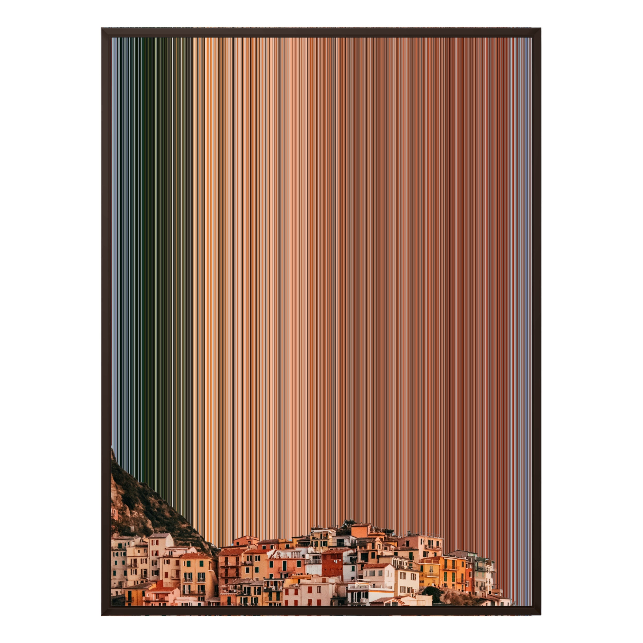 34×60" Metallic Float Frame Canvas - Brown Frame variant
