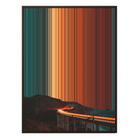 34×60" Metallic Float Frame Canvas - Brown Frame variant