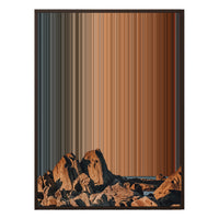 34×60" Metallic Float Frame Canvas - Brown Frame variant