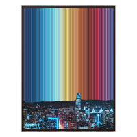 34×60" Metallic Float Frame Canvas - Brown Frame variant