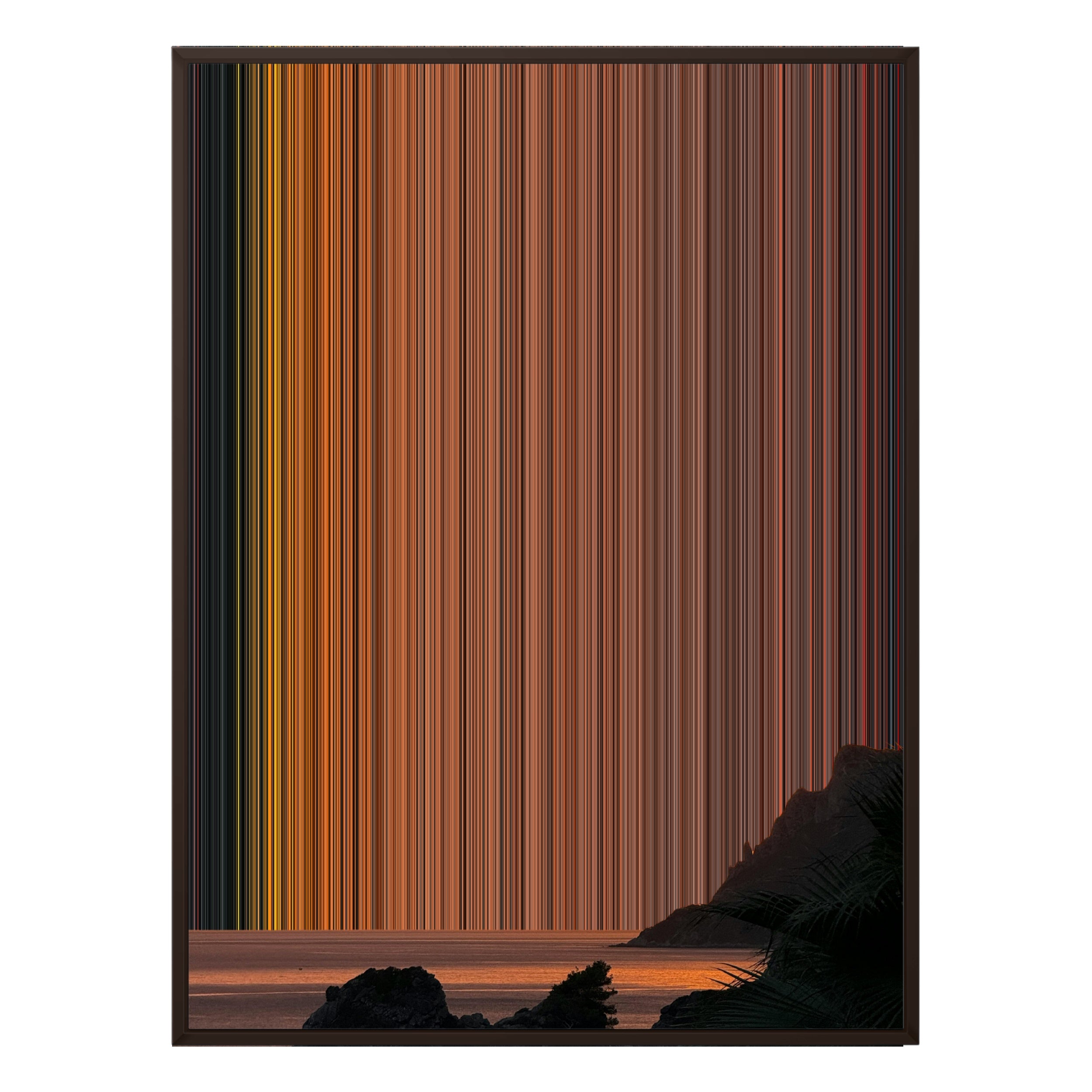34×60" Metallic Float Frame Canvas - Brown Frame variant