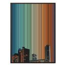 34×60" Metallic Float Frame Canvas - Brown Frame variant