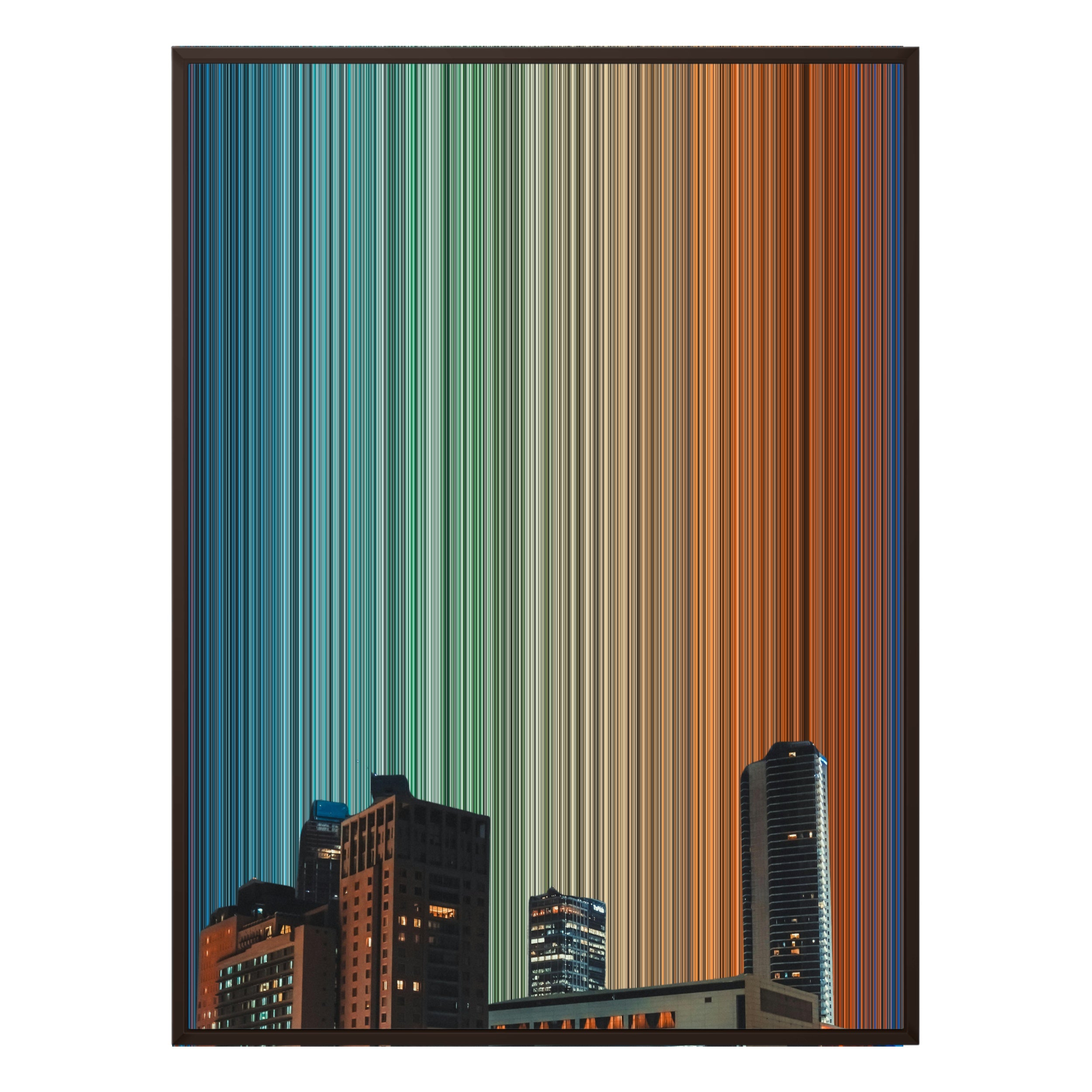 34×60" Metallic Float Frame Canvas - Brown Frame variant