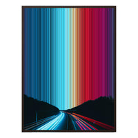 34×60" Metallic Float Frame Canvas - Brown Frame variant