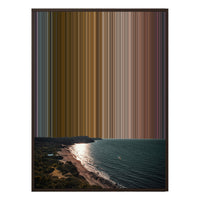 34×60" Metallic Float Frame Canvas - Brown Frame variant