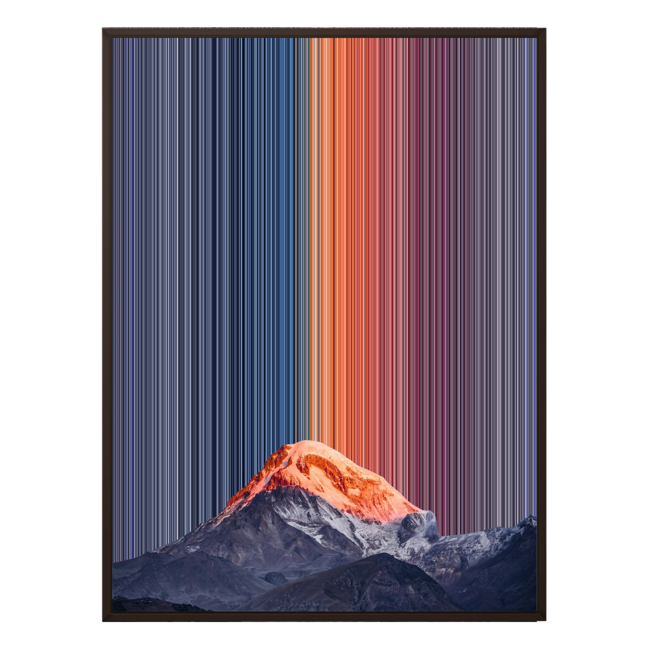 34×60" Metallic Float Frame Canvas - Brown Frame variant