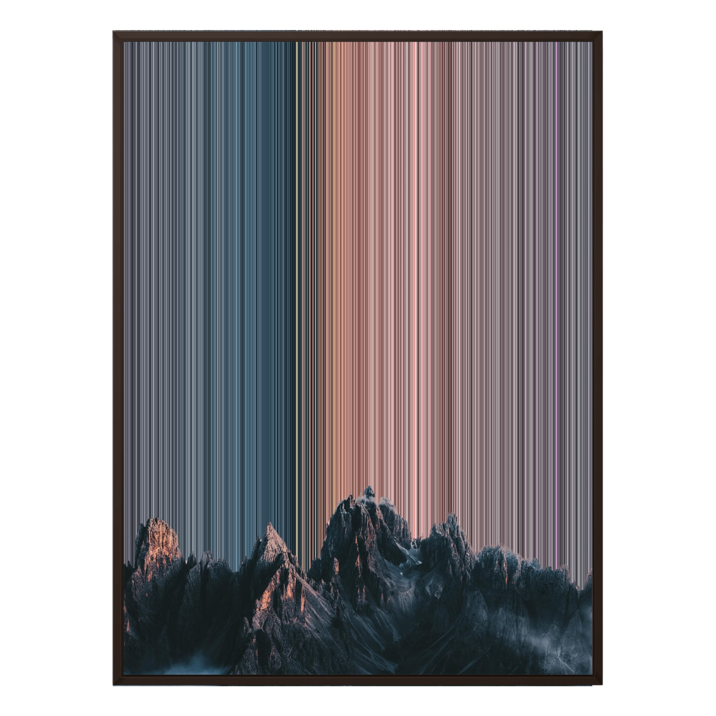 34×60" Metallic Float Frame Canvas - Brown Frame variant