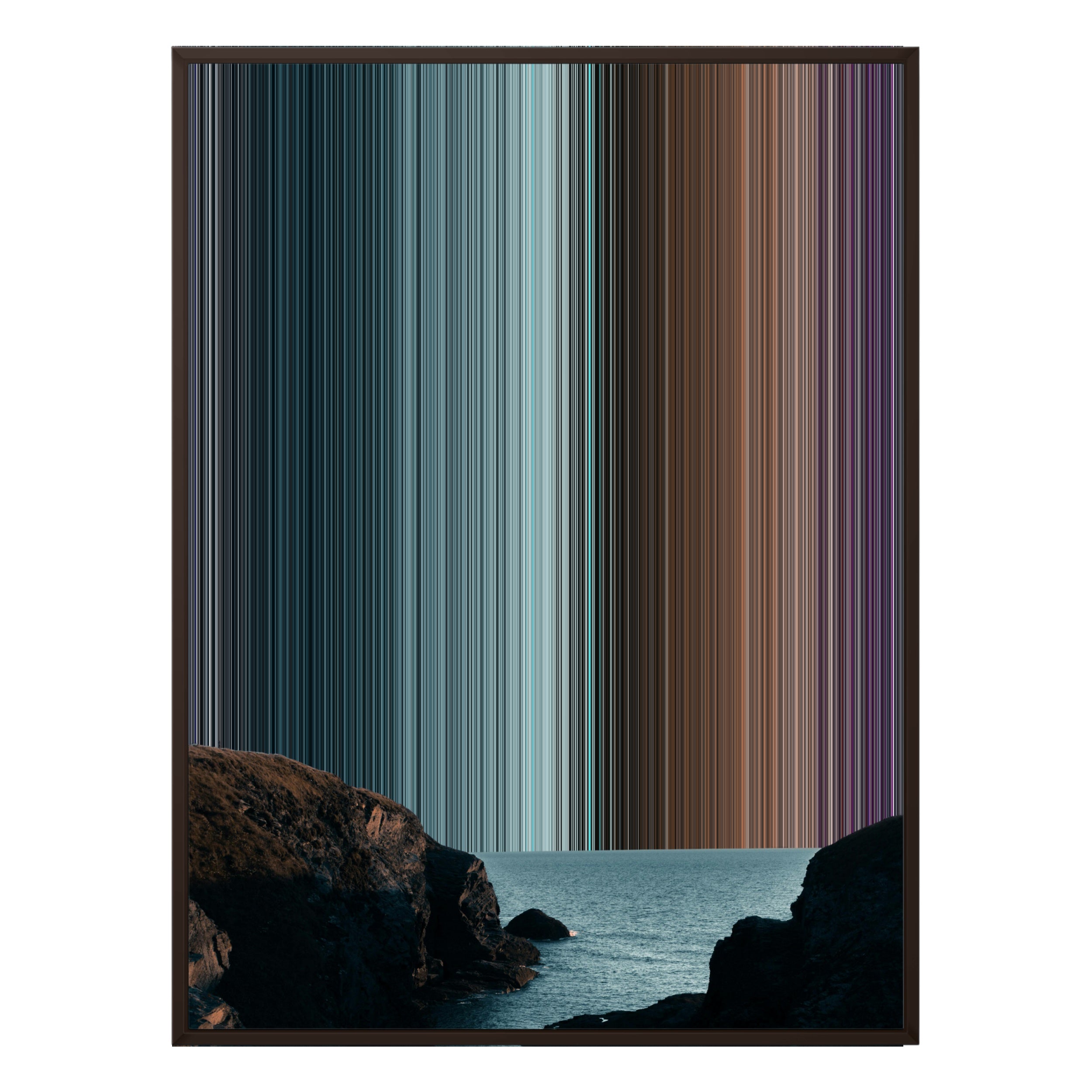 34×60" Metallic Float Frame Canvas - Brown Frame variant