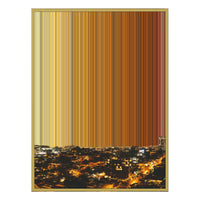 34×60" Metallic Float Frame Canvas - Gold Frame variant