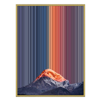 34×60" Metallic Float Frame Canvas - Gold Frame variant