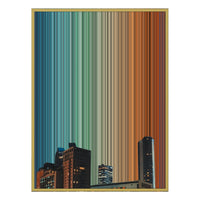 34×60" Metallic Float Frame Canvas - Gold Frame variant