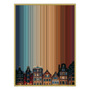 34×60" Metallic Float Frame Canvas - Gold Frame variant