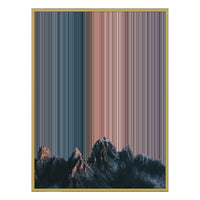 34×60" Metallic Float Frame Canvas - Gold Frame variant