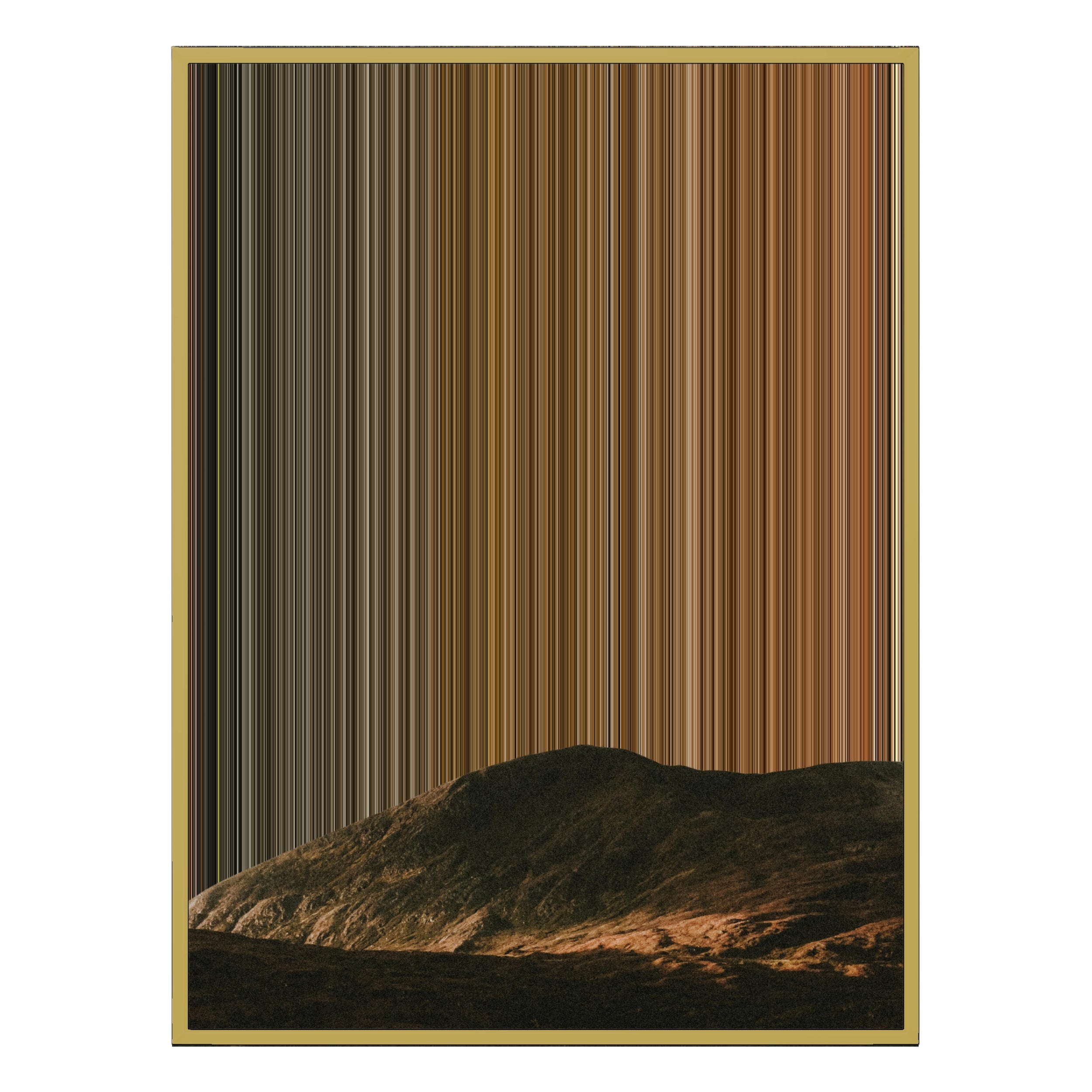 34×60" Metallic Float Frame Canvas - Gold Frame variant