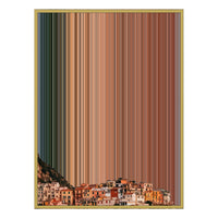 34×60" Metallic Float Frame Canvas - Gold Frame variant