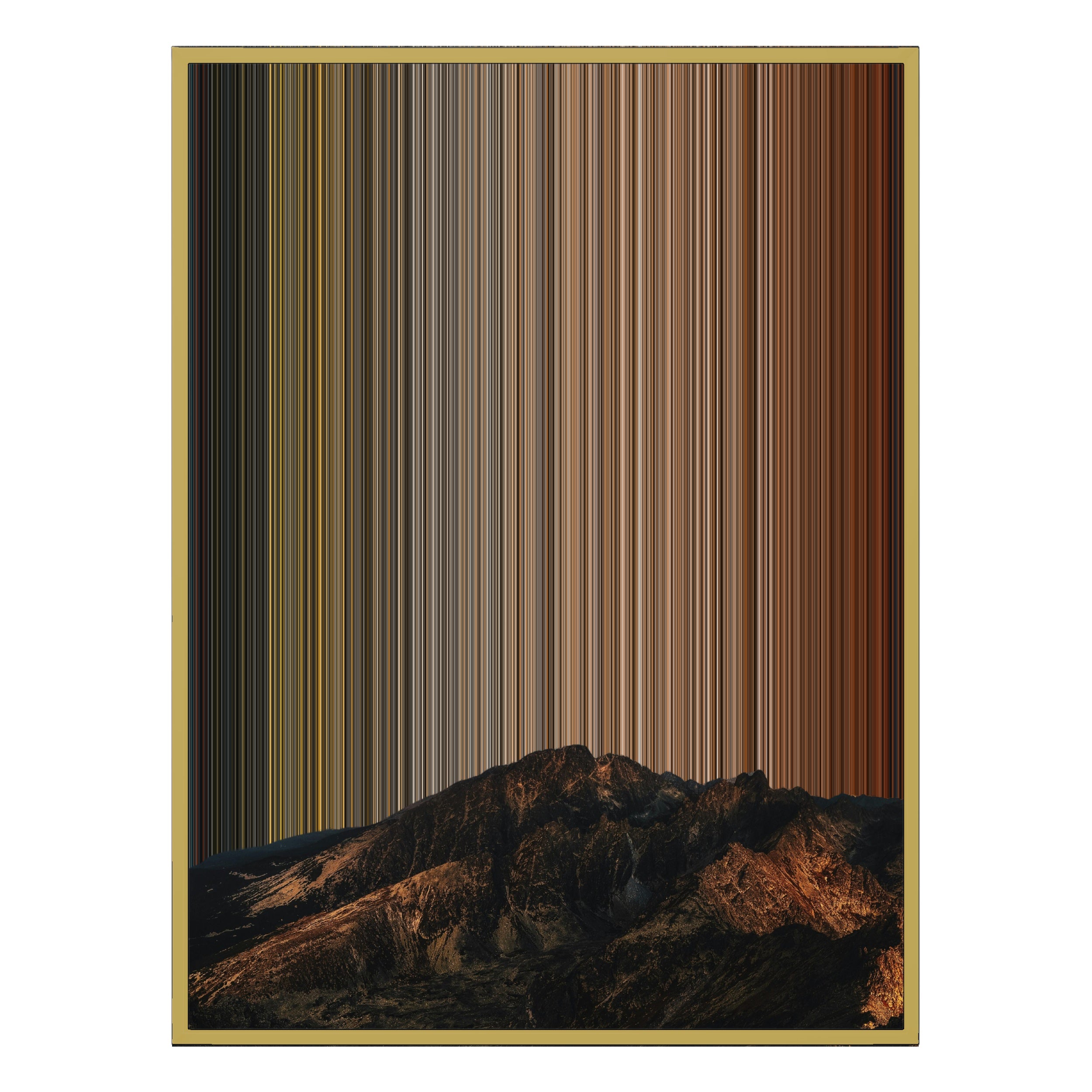 34×60" Metallic Float Frame Canvas - Gold Frame variant