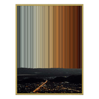 34×60" Metallic Float Frame Canvas - Gold Frame variant