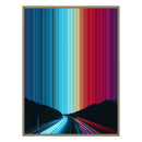 34×60" Metallic Float Frame Canvas - Natural Frame variant