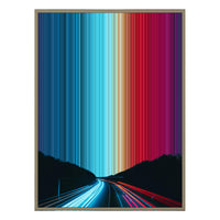 34×60" Metallic Float Frame Canvas - Natural Frame variant