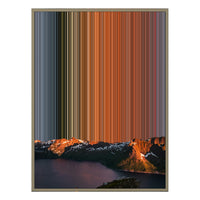 34×60" Metallic Float Frame Canvas - Natural Frame variant