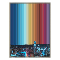 34×60" Metallic Float Frame Canvas - Natural Frame variant