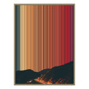 34×60" Metallic Float Frame Canvas - Natural Frame variant