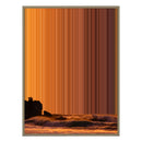 34×60" Metallic Float Frame Canvas - Natural Frame variant