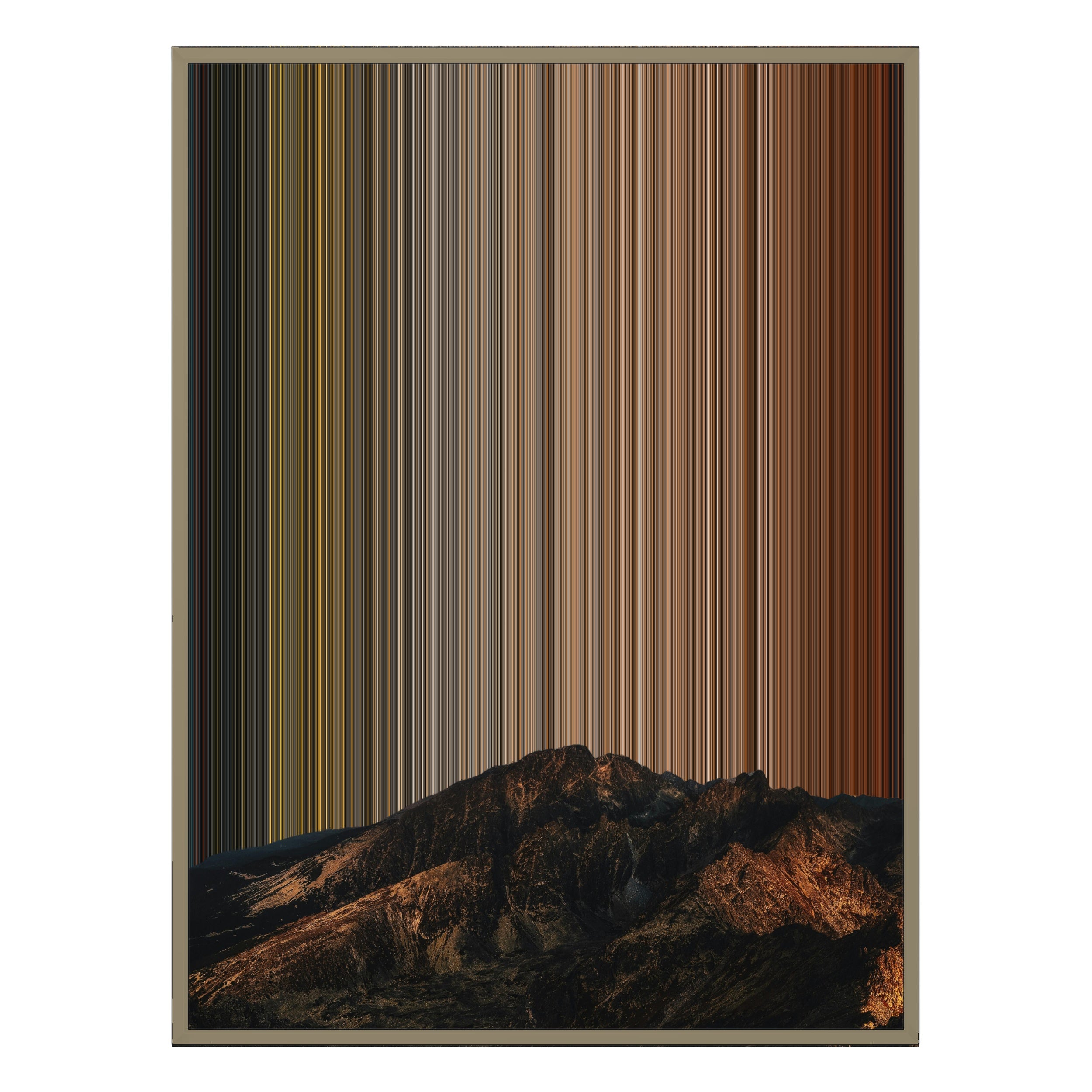 34×60" Metallic Float Frame Canvas - Natural Frame variant