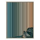 34×60" Metallic Float Frame Canvas - Natural Frame variant