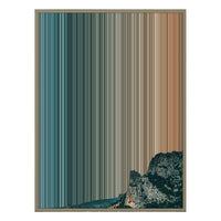 34×60" Metallic Float Frame Canvas - Natural Frame variant
