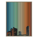 34×60" Metallic Float Frame Canvas - Natural Frame variant