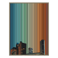 34×60" Metallic Float Frame Canvas - Natural Frame variant