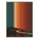 34×60" Metallic Float Frame Canvas - Natural Frame variant