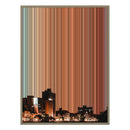 34×60" Metallic Float Frame Canvas - Natural Frame variant