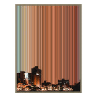 34×60" Metallic Float Frame Canvas - Natural Frame variant