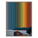 34×60" Metallic Float Frame Canvas - Natural Frame variant