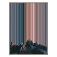 34×60" Metallic Float Frame Canvas - Natural Frame variant