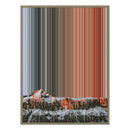 34×60" Metallic Float Frame Canvas - Natural Frame variant