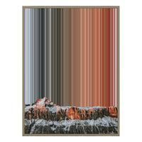 34×60" Metallic Float Frame Canvas - Natural Frame variant