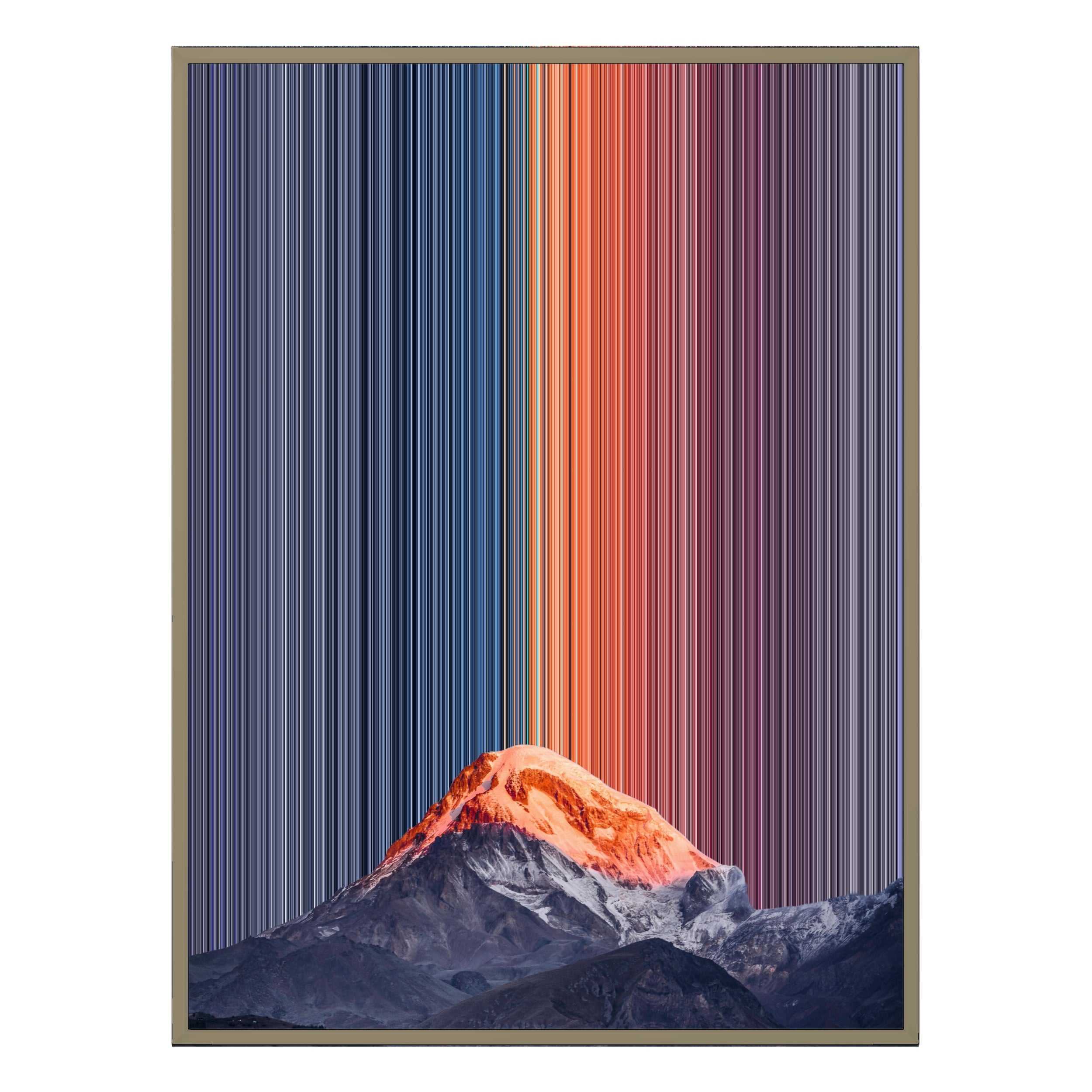 34×60" Metallic Float Frame Canvas - Natural Frame variant