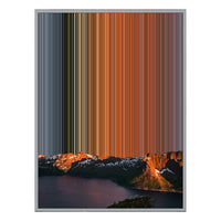 34×60" Metallic Float Frame Canvas - Silver Frame variant