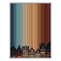 34×60" Metallic Float Frame Canvas - Silver Frame variant